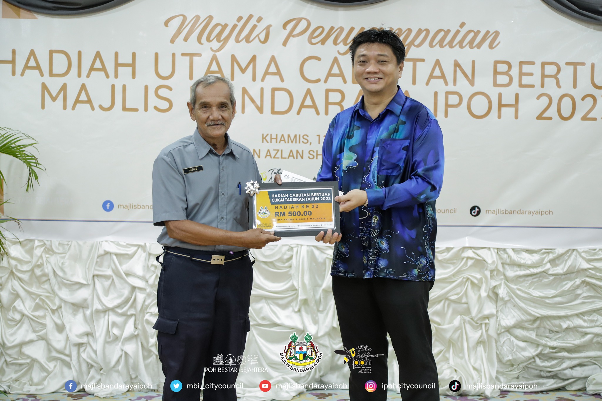 Portal Rasmi Majlis Bandaraya Ipoh Majlis Penyampaian Hadiah Utama